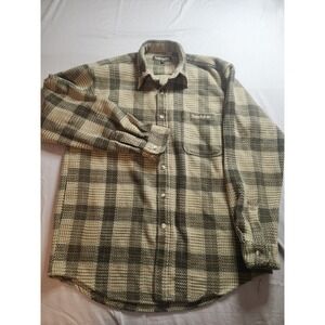 Vintage Timberland Weathergear Mens Plaid Flannel Button Up Shirt XL 100% Cotton